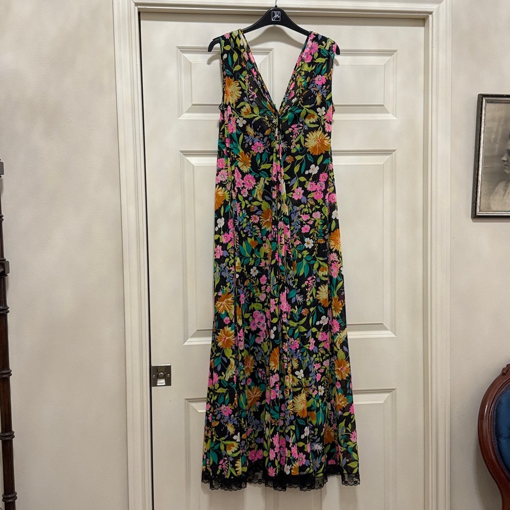 Lucie Ann Claire Sandra Vintage 1960s Black/ multicolored Floral Size 36 French